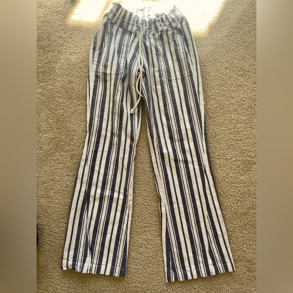 Roxy Striped Low-Rise Pants